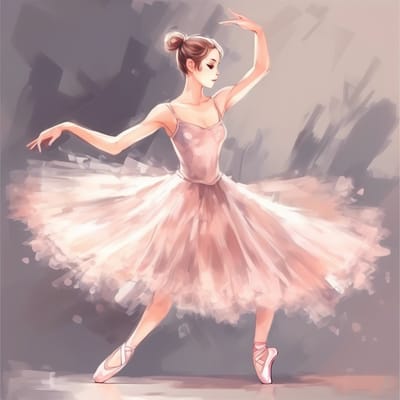 ai girl generator, Ballerina in a ballet dress and slippers.