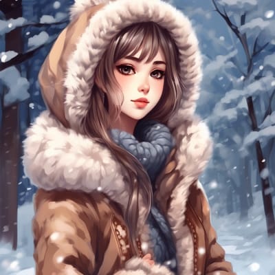 Winter cozy with a fur coat and Ugg boots.