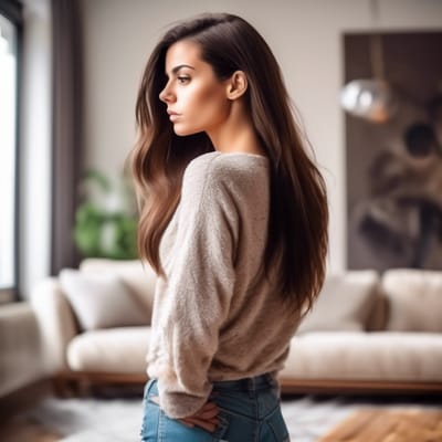 ai girl generator, create an image of the back of a head of a beautif...