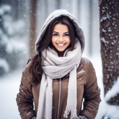 create a full body image of a beautiful busty brun...