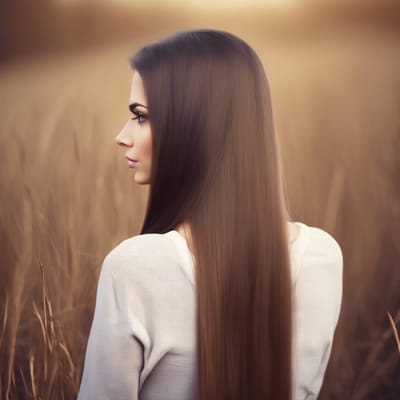ai girl generator, create an image of the back of a head of a beautif...