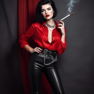 ai girl generator, a sexy caucasian 19 year old woman with short mess...