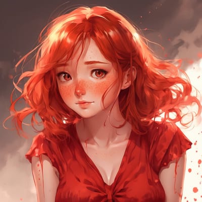 ai girl generator, sexy lady with freckled boobs blushing face in a s...
